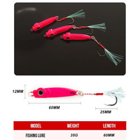 Leurre métallique Alpha 35g pour jigging vertical à lancer lent, appât pour la pêche en mer en bateau, leurre lesté à coulée rapide