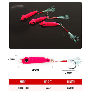 Leurre métallique Alpha 35g pour jigging vertical à lancer lent, appât pour la pêche <span class=keywords><strong>en</strong></span> <span class=keywords><strong>mer</strong></span> <span class=keywords><strong>en</strong></span> bateau, leurre lesté à coulée rapide - Product Image 2