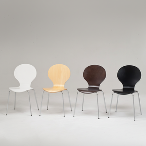 Mesa de comedor de diseño moderno de madera con 2 sillas apilables para muebles de hogar o cocina - Product Image 1