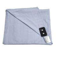 Drap-housse de mise à la terre Blue Queen Size en coton biologique tissé avec technique de mise à la terre améliorée en fibre d'argent