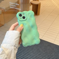 Offre Spéciale 3D bulle conception coloré Laser brillant mignon couverture bouclés vague bord coques de téléphone pour iPhone 16 15 Pro Max 14 Plus 13 12