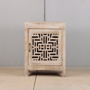 Contemporary Wooden Bedside <b>Table</b> with Drawer and Open Storage Bedroom Furniture for Modern Home Decoration - Product Image 4