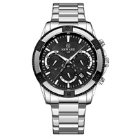 Montre de sport multifonctionnelle pour homme Reward 81968M, bracelet en acier inoxydable de luxe, boîtier en alliage, mouvement à quartz, cadran à aiguilles, chronographe 38 mm