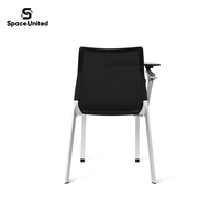 Chaise de formation SpaceUnited à dossier en maille avec tablette d'écriture, chaise de salle de conférence ergonomique avec tablette rabattable