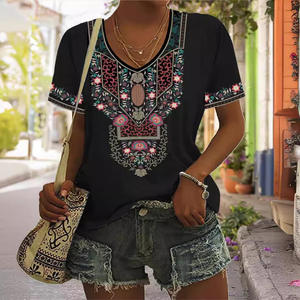 Camiseta de talla grande para mujer Boho Harajuku estampado gráfico verano manga corta Casual Tops calle moda camiseta ropa femenina - Product Image 1