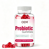 Gummies Probiotiques Marque Privée OEM, 60 Unités, Complément Herbal, Approvisionnement en Gros, Marque Personnalisée