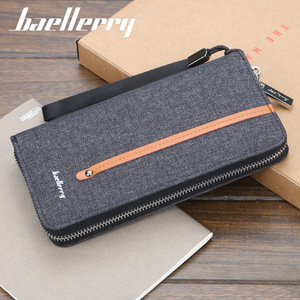กระเป๋าสตางค์ใบยาวผู้ชาย Baellerry ผ้าแคนวาส ความจุเยอะ ซิปปิด ใช้ได้ทุกวัน สำหรับธุรกิจ - Product Image 1