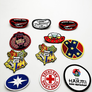 Wholesale High Quality Woven Patch With Private Design Logo Custom Iron on Woven Patch for Clothing <b>Baseball</b> <b>Cap</b> - Product Image 1