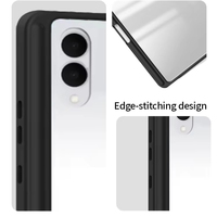 Étui arrière transparent en acrylique pour Samsung Galaxy Tab S12+ S12 Ultra, résistant aux chocs, robuste, avec support pliable pour tablette