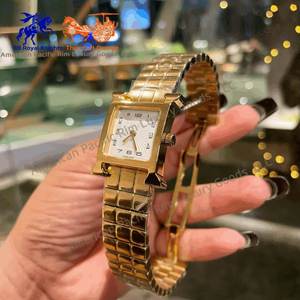 Reloj de Cuarzo de Lujo para Mujer, Marca H, Elegante Esfera Cuadrada, Movimiento Ronda, Estilo Ejecutivo y Moderno, Aleación de Acero Inoxidable 316L - Product Image 5