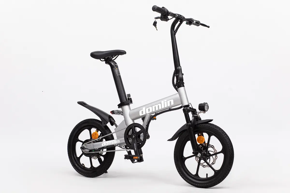 Domlin Mini vélo électrique étanche de 16 pouces pliable avec une seule vitesse