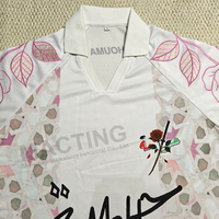 Maillot de football surdimensionné personnalisé avec broderie et impression numérique, style rétro, coupe ample, streetwear, écologique et respirant