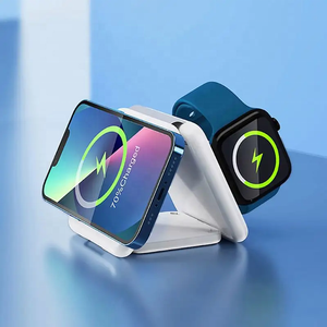 Station de charge support chargeur de téléphone de bureau <span class=keywords><strong>3</strong></span> en 1 chargeur sans fil pliable chargeur magnétique sans fil multifonction Mobile 3n1 - Product Image 3