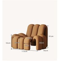Nordischer Stil Spinnen-Sofa Sessel – Umweltfreundlicher, mit Schwamm gefüllter Designer-Loungesessel für kleine Wohnungen, Hotels und Wohnzimmer