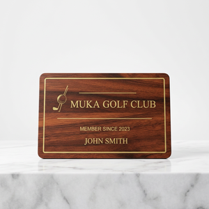 Carte de membre de club de golf en bois RFID 13,56 MHz NTAG215 Carte d'accès VIP - Product Image 2