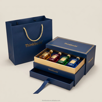 Coffret Cadeau de Luxe Calendrier de l'Avent de Noël 24 Jours avec Spiritueux – Boîte Personnalisée pour Mini Bouteilles – Solution Intégrée pour Agences de Cadeaux