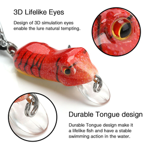 5cm 6.5g Grenouille Appât Flottant Leurres Crankbait Pêche Au Vairon Leurre Appât Dur-artificielles L'attirail De Leurres Minnow - Product Image 3