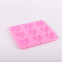 Moule en silicone en forme de cœur sur mesure pour desserts mousse au chocolat DIY ; Moule de cuisson à 9 cavités ; Moule à gâteau en silicone compatible congélateur