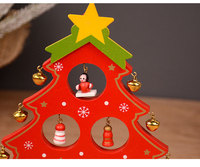 Décorations de Noël créatives faites à la main en bois brillant Shunbei, en forme d'arbre, écologiques, style européen, vente en gros