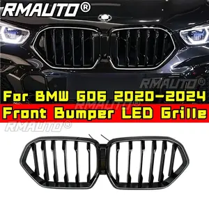Rejillas Superiores de Radiador Delanteras LED para BMW X6 G06 2020-2024, Rejilla de Parachoques Delantero para Carreras, Pieza de Modificación - Product Image 6