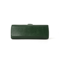 Sac à bandoulière en cuir PU vert foncé de marque privée, sac à rabat de luxe pour affaires, sac tote OEM