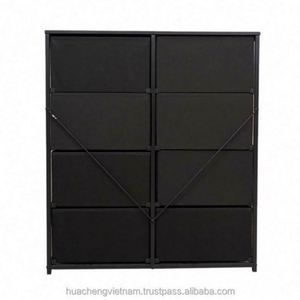Fabric & Stainless Steel Freestanding Durable Modern Design Dresser Living Room Furniture Pine <b>Cabinet</b> - Product Image 5
