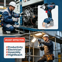 Clé à chocs sans fil Bosch GDS 18V-400 18V, clé électrique sans balais, outil électrique à couple élevé, clé professionnelle au lithium-ion