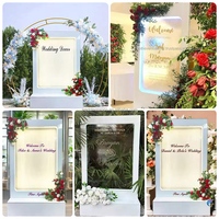 Enseigne de Bienvenue de Mariage, Fontaine Cascade Intérieure à Lumière LED, pour Décoration d'Hôtel et de Mariage, en Promotion