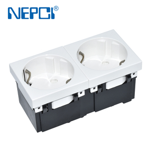Hot bán nepci Euro screwless hệ thống dây điện Schuko mô-đun XJY-QB-28 Đức Ổ cắm ổ cắm 45x45 căn cứ 45 độ đóng cửa cho cắm F - Product Image 4