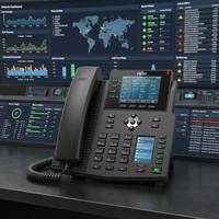 X6U Üst Düzey IP Telefon Üç Renkli Ekran 20 SIP Hattı 60 DSS Tuşu Dahili 4.2 6 Yönlü Konferans VoIP SIP Telefon