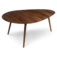 Table basse en noyer noir bio, forme libre, durable et écologique, pour salon de villa de luxe – Fabrication OEM