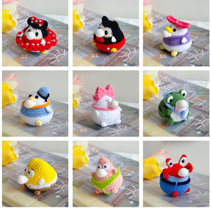 Poupée en <span class=keywords><strong>laine</strong></span> tissée à la main Trembling Dumpty soufflant des bulles, pendentif créatif, jouet anti-stress, ornements suspendus - Product Image 4