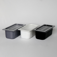 Conteneur ovale jetable pour gelato, emballage en blister, boîte en plastique PP pour aliments et salades