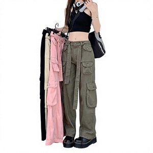 <span class=keywords><strong>Pantalones</strong></span> <span class=keywords><strong>de</strong></span> Trabajo Retro Americanos <span class=keywords><strong>de</strong></span> Estilo Nuevo <span class=keywords><strong>2022</strong></span> para <span class=keywords><strong>Mujer</strong></span>, con Múltiples Bolsillos, Desgastados, Cierre <span class=keywords><strong>de</strong></span> Cremallera, Corte Holgado y Recto, a la <span class=keywords><strong>Moda</strong></span> - Product Image 1
