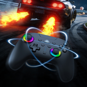 HS-SW2504 <b>Wireless</b> BT Game <b>Controller</b> for NS2 <b>PC</b> Android iOS Turbo Vibration RGB Joystick Gamepad with 3.5mm Audio Jack - Product Image 2