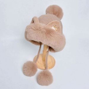 Wholesale Cartoon Cute Cat Ear Pom Pom Acrylic Winter <b>Hat</b> <b>for</b> Unisex Outdoor Beach Warm Windproof Knitted Image <b>Hat</b> - Product Image 4