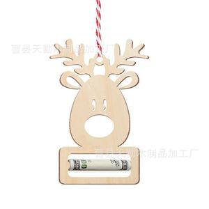 Wooden Christmas <b>ornaments</b>, <b>small</b> pendants, creative party decorations, Christmas cards, money decorations, Christmas gifts, - Product Image 4