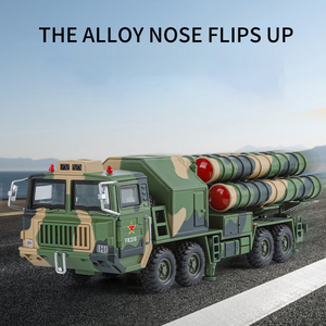 Modèle de véhicule de missile anti-aéronautique longue portée HQ-9 en alliage moulé sous pression, échelle 1:40, jouet de voiture, cadeau d'anniversaire - Product Image 3