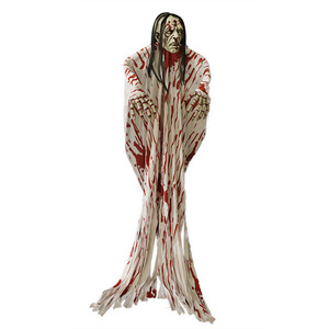 Decoración Colgante de Halloween: <span class=keywords><strong>Gran</strong></span> Fantasma de Terror con Capa de Gasa Ensangrentada, Esqueleto Colgante - Product Image 4