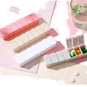 กล่องยาพลาสติก 7 ช่องสำหรับจัดเก็บยาเช้า กลางวัน และเย็น - กล่องจ่ายยาแบบพกพา - Product Image 2