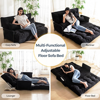 Canapé-lit pliable multifonctionnel réglable confortable en gros avec 2 oreillers