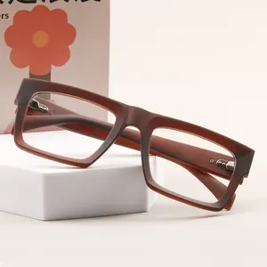 ODM fashionable square frame with raw acetate material for optical eyeglasses at good price at the latest trend for unisex