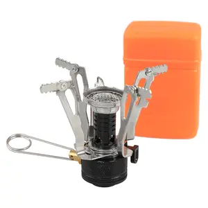 Outdoor Portable Cookware Picnic Travel Stove Fierce Camping Gear Three-hole Gas Stove Windproof Collapsible