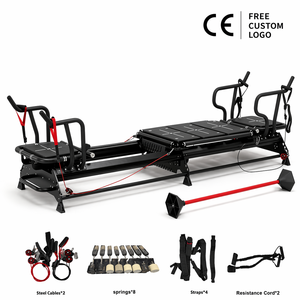 เครื่องรีฟอร์มเมอร์อลูมิเนียม <span class=keywords><strong>MEGAPRO</strong></span> M3K แบบแบน รุ่นเชิงพาณิชย์ ระดับมืออาชีพ Evo เครื่องพิลาทิสแบบพกพา ปรับได้ - Product Image 1
