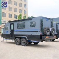 CAMPTRL Camping-car de luxe pour 4 à 6 personnes, avec douche et cuisine, en acier et aluminium, pour 4 familles, remorque de camping pour les voyages