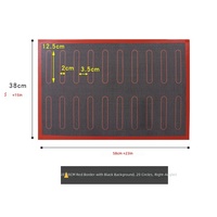 Tapis de cuisson en silicone et fibre de verre ajouré, résistant au lave-vaisselle et au four, compatible avec les aliments, pour la cuisson en gros de biscuits, feuilletés et éclairs