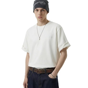 <span class=keywords><strong>Abbigliamento</strong></span> in Cotone per Uomo |   Maglietta a maniche corte girocollo da 260G, vestibilità ampia, casual, stile street fashion, con motivo. - Product Image 4