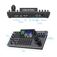 Controlador PTZ HDKATOV PoE con Joystick 4D, Controlador de Joystick para Cámara PTZ con Pantalla LCD de 5.5 Pulgadas para Transmisión en Vivo de Cultos Religiosos