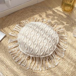 Großhandel Boho Home Dekorative 100% handgemachte Baumwolle Makramee Kissen bezug - Product Image 2