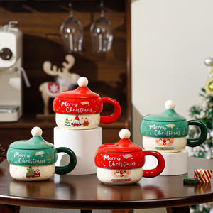 Tasse en céramique à motif de Père Noël, tasse souvenir, cadeau de Noël, tasse de fête mignonne - Product Image 6